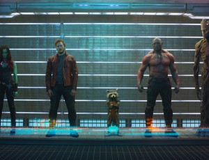 Marvel's Guardians Of The Galaxy

L to R: Gamora (Zoe Saldana), Peter Quill/Star-Lord (Chris Pratt), Rocket Raccoon (voiced by Bradley Cooper), Drax The Destroyer (Dave Bautista) and Groot (voiced by Vin Diesel)

Ph: Film Frame

©Marvel 2014