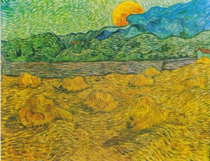 van gogh covoni e luna che sorge