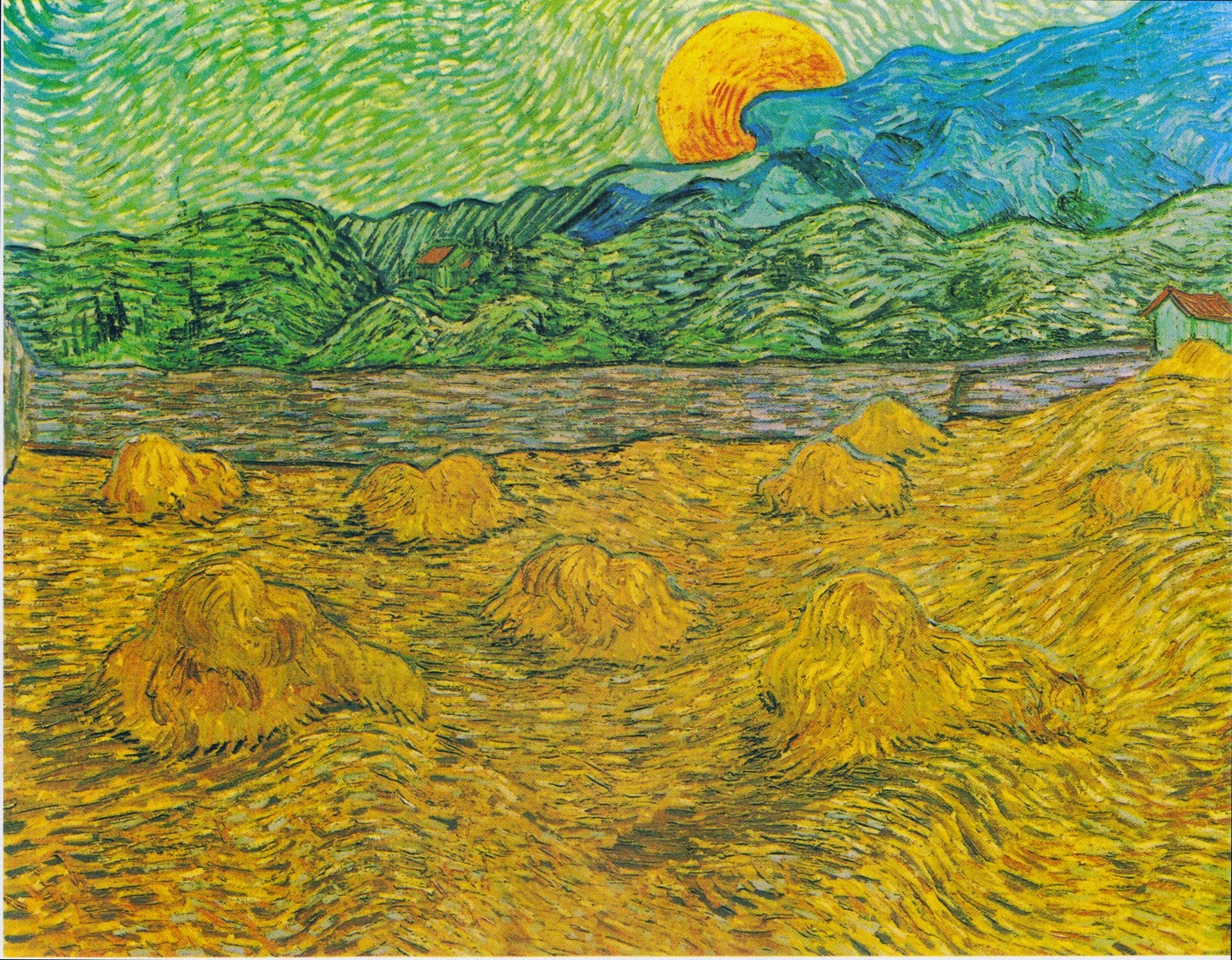 van gogh covoni e luna che sorge