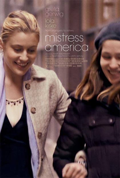 Mistress America Baumbach locandina Greta Gerwig