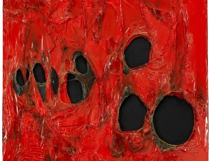 Alberto Burri Rosso Plastica 1963 ©Fondazione Burri