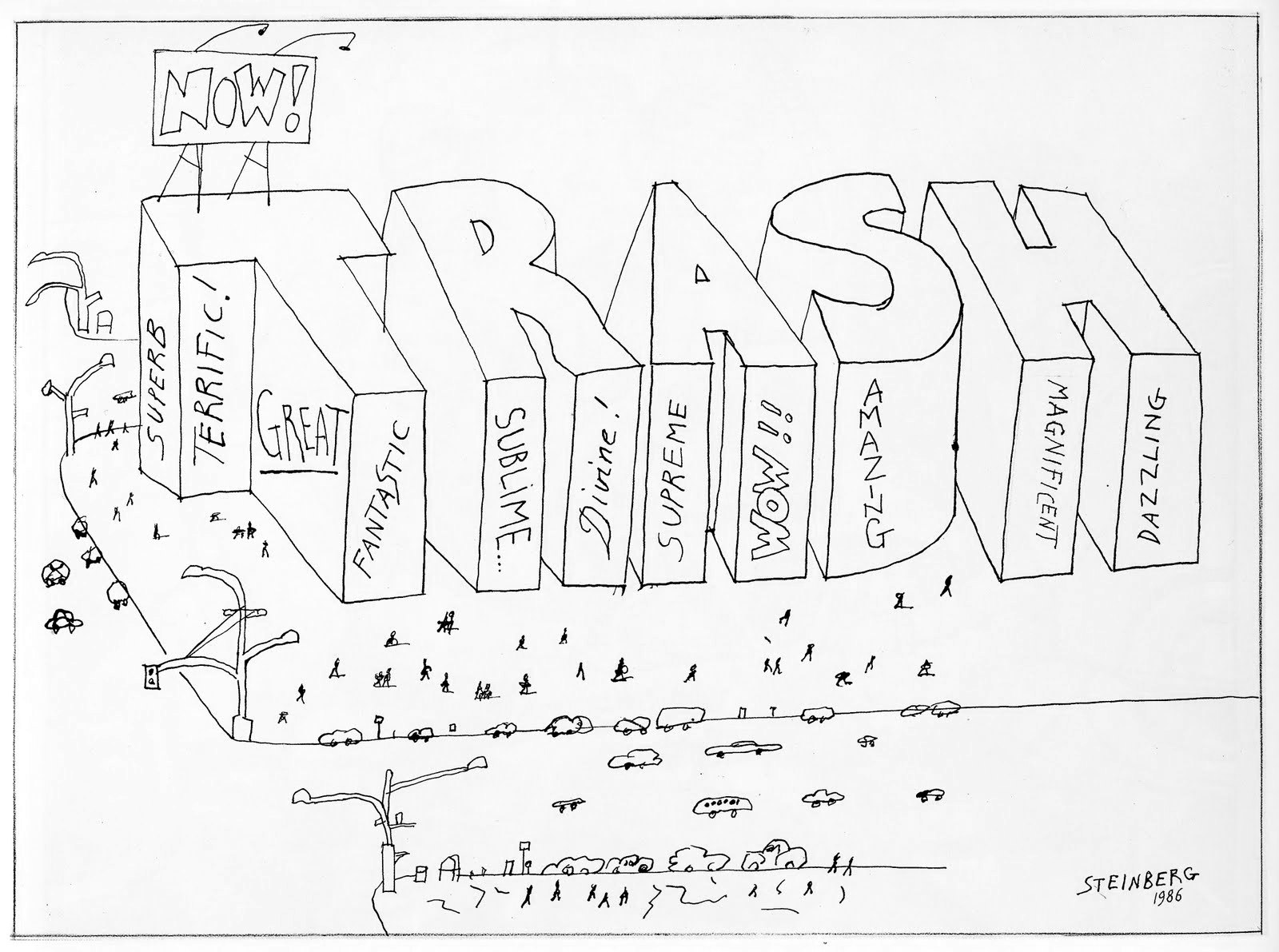 Saul Steinberg Trash (October 27, 1986) ©New Yorker