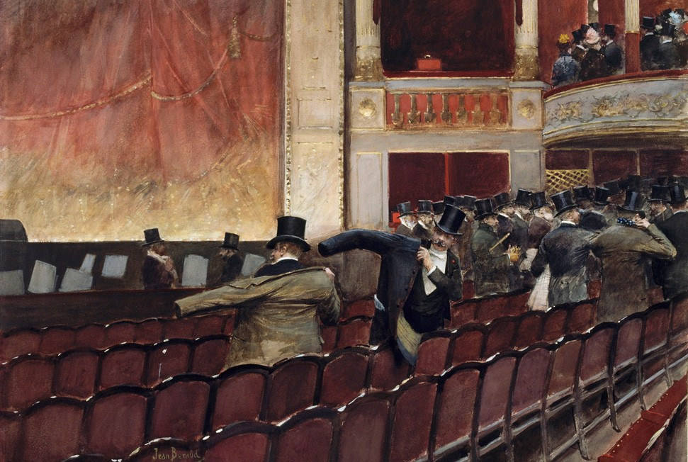 Jean Béraud La sortie de théâtre (1900-10 ca.)). Musée du Louvre, Parigi