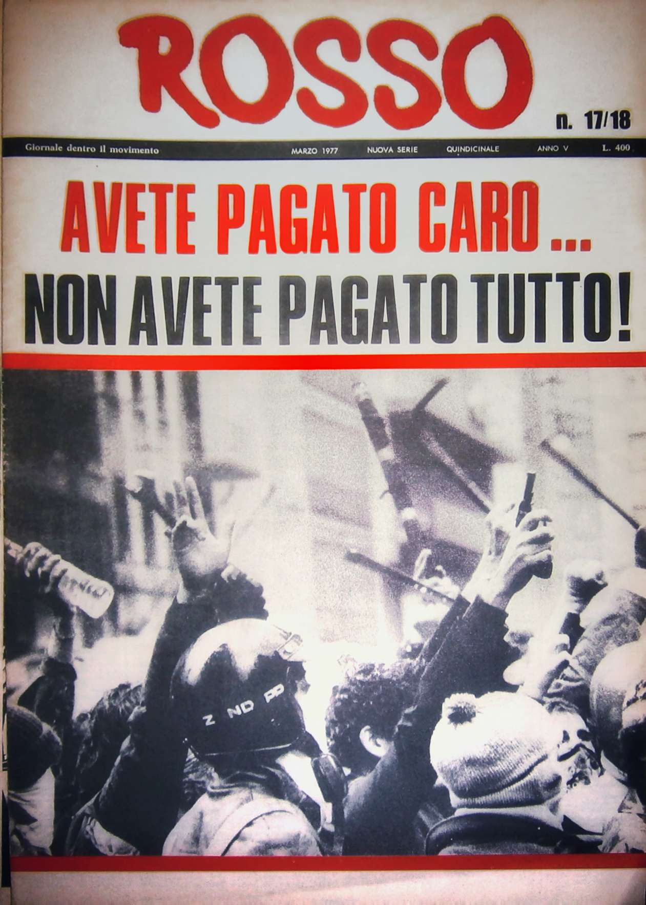 Rosso n. 17/18 (marzo 1977). Milano, Gruppo Gramsci.