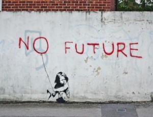 Banksy No future (2010). Southampton, UK