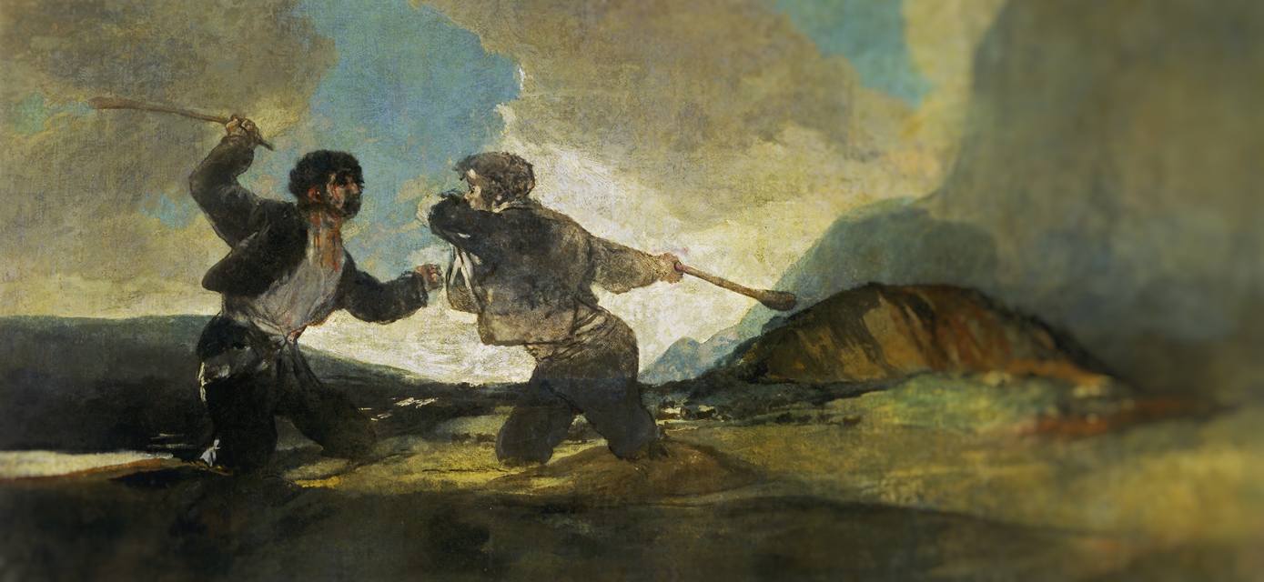 Francisco de Goya Duelo a garrotazos o La riña (1819). ©Museo del Prado, Madrid