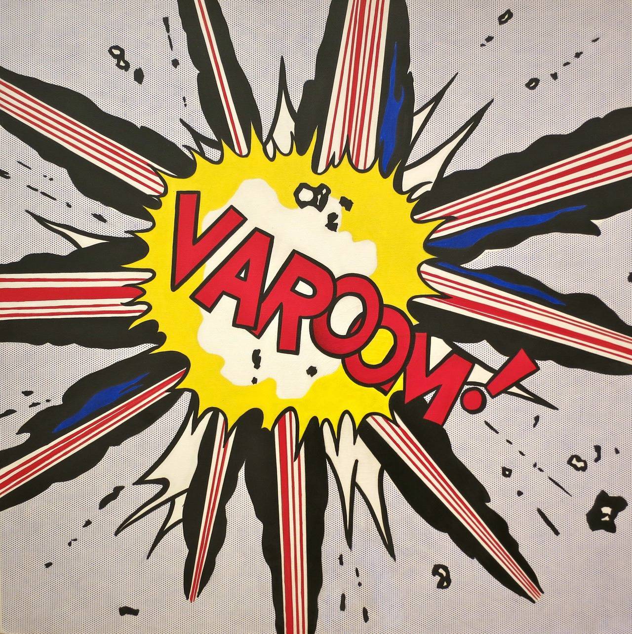 Lichtenstein Varoom! (1963). ©Gagosian