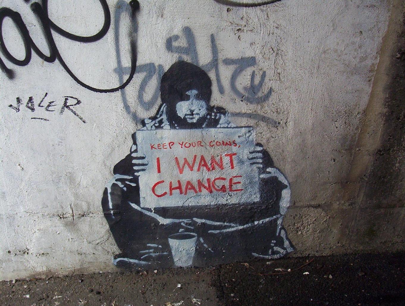 Meek Begging for change (2004). Sydney, Australia