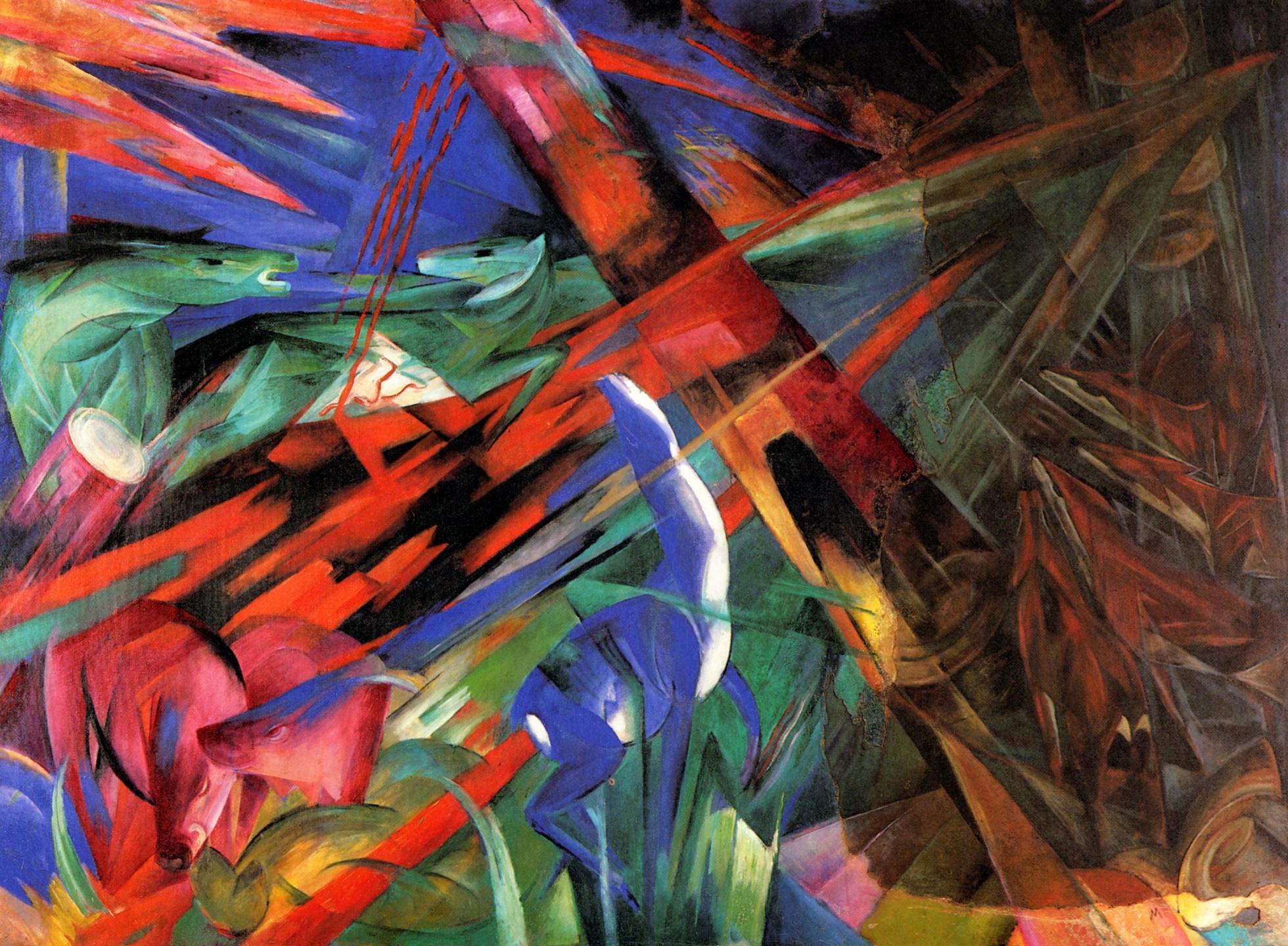 Franz Marc Il destino degli animali (1913). ©Kunstmuseum, Basilea