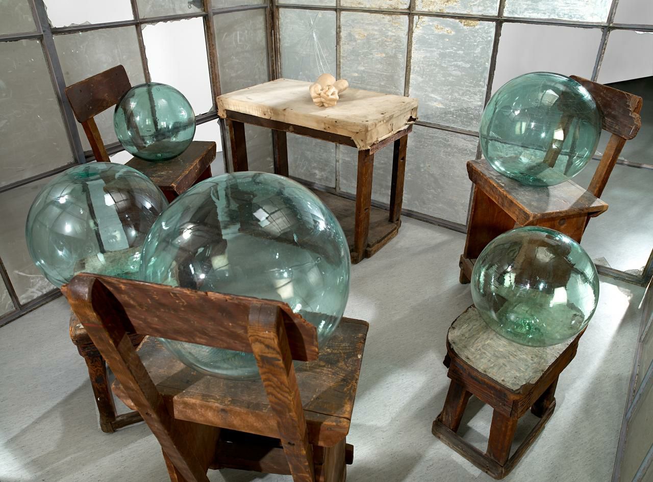 Louise Bourgeois Cell (glass spheres and hands) (1989-93). National Gallery of Victoria, Melbourne ©Louise Bourgeois (The Easton Fnd.)/VAGA, New York. Licensed by VISCOPY, Sydney