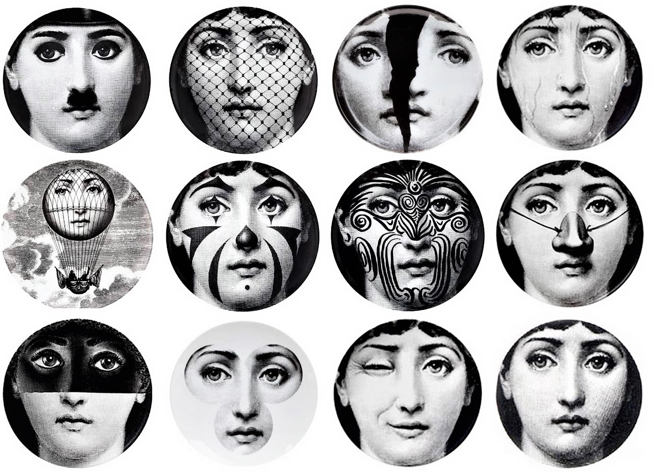 Pietro Fornasetti Lina Cavalieri, variazioni sul tema. ©Fornasetti